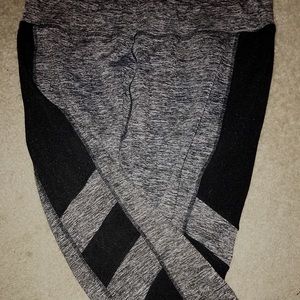 Black and Heather Gray Workout Leggings